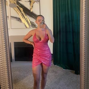 Pink Sequin Dress